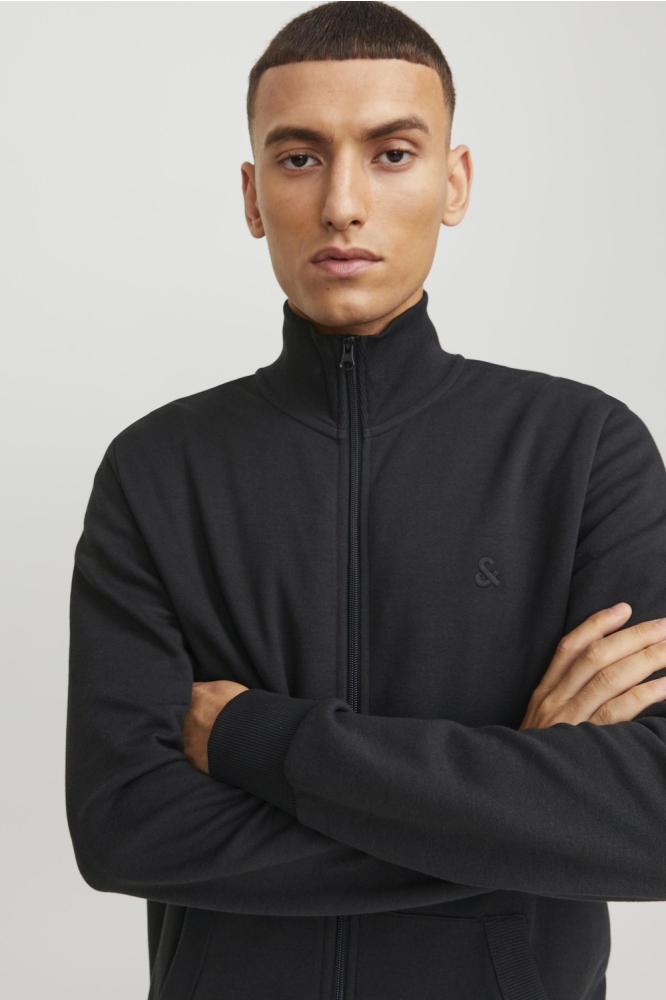 JJEPAULOS SWEAT ZIP NOOS 12250737 Black